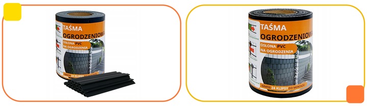TAŚMA OGRODZENIOWA OSŁONA NA OGRODZENIE PŁOT +UV 24KLIPSY 19cmx35m