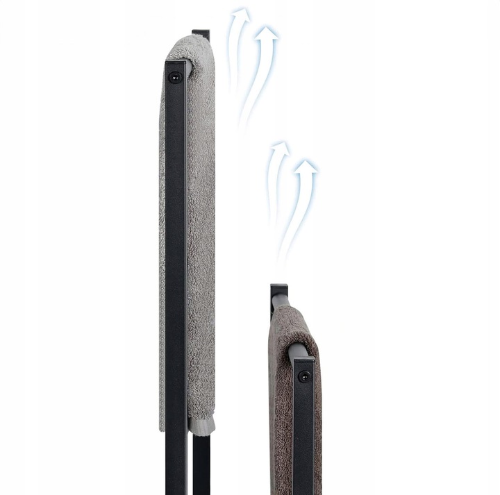 WIESZAK STOJAK NA RĘCZNIKI STOJĄCY PODŁOGOWY ŁAZIENKOWY METALOWY 2 RAMIONA