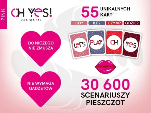 GRA DLA PAR - OH YES! PINK erotyczna wstępna WYZWANIA prezent WALENTYNKI