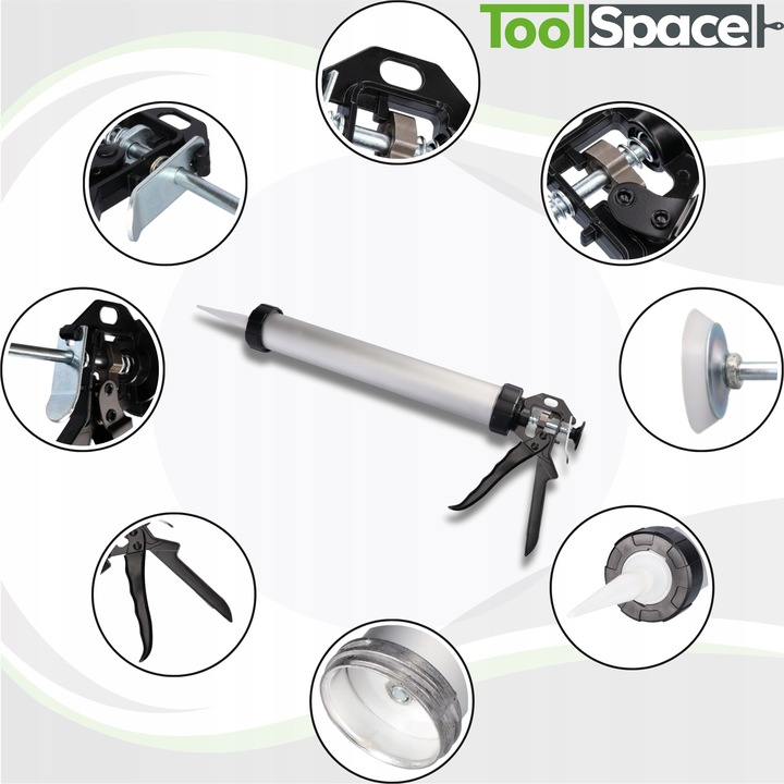 WYCISKACZ DO MAS GĘSTYCH USZCZELNIAJĄCYCH 600ml PISTOLET KLEJU