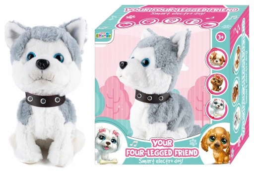 PIESEK Pies Interaktywny SZCZEKA SIADA WĘSZY REAGUJE NA DŹWIĘK