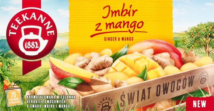 Teekanne Orange&Ginger, Ginger&Lemon, Ginger Mango, Ginger Elderflower 4szt