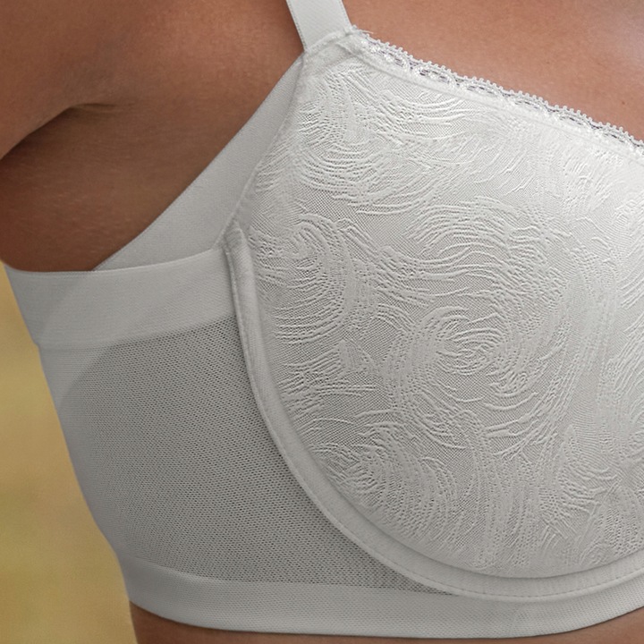 Biustonosz Usztywniany Gładki Modelujący Boki Codzienny Wygodny Biały 75C