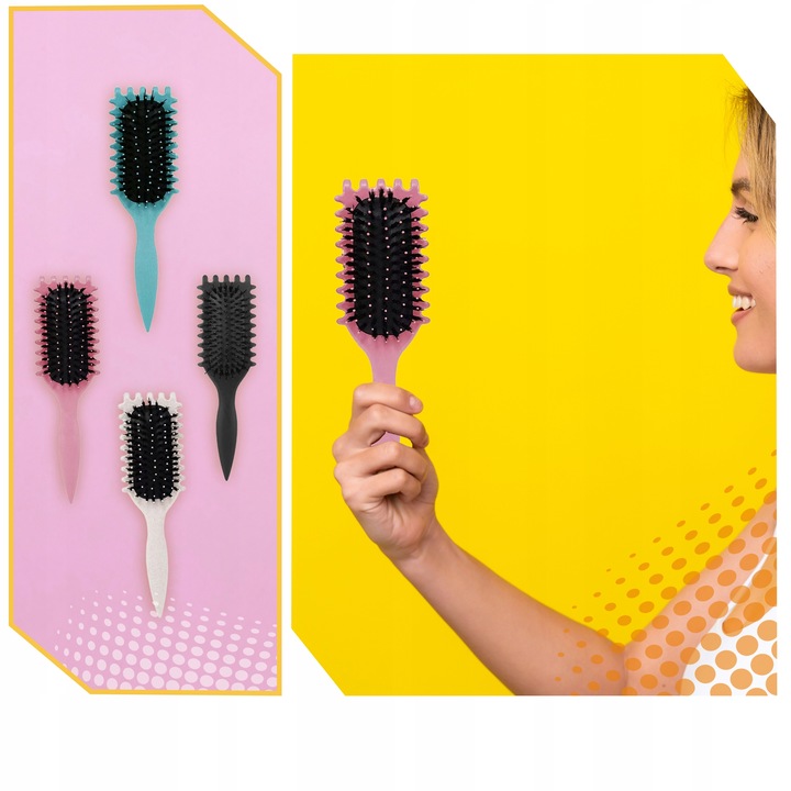 SZCZOTKA DO LOKÓW DO WŁOSÓW KRĘCONYCH DEFINIUJĄCA LOKI MASAŻER WŁOSIE