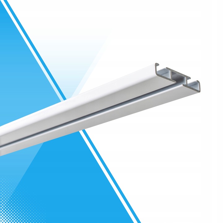 KOWALSKI SZYNA SUFITOWA ALUMINIOWA BIAŁA 150 CM POJEDYNCZA PODWÓJNA