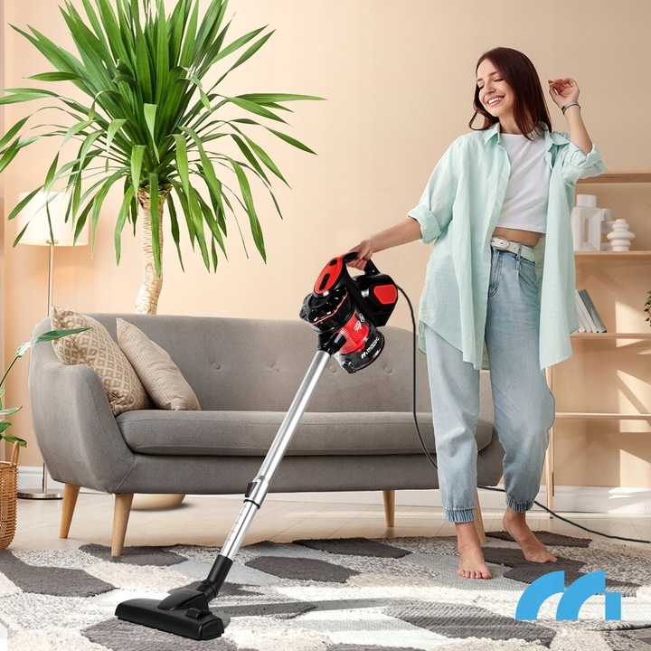 MOCNY LEKKI MAŁY ODKURZACZ RĘCZNY PIONOWY CYKLONOWY BEZWORKOWY NA