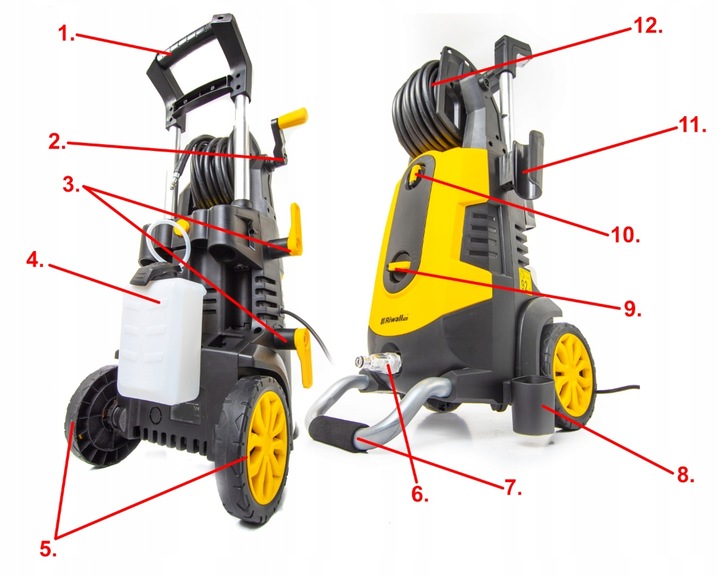 Myjka ciśnieniowa Riwall KOX280M PRO L10 2500W 280barEW pompa mosiężna