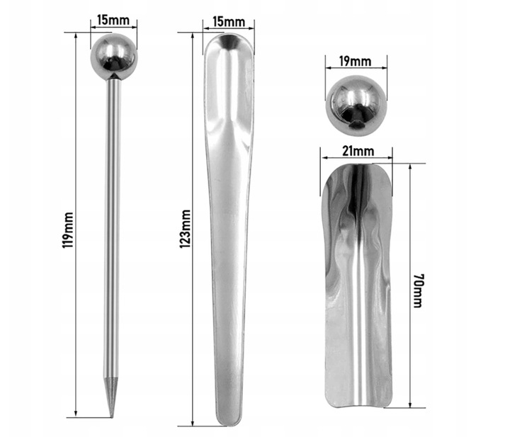 ZESTAW szpachelek do nakładania i profilowania fugi silikonu 5szt do