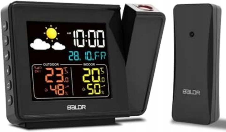 Stacja Pogody Pogodowa Zegar Czujnik Zewnętrzny Higrometr Budzik