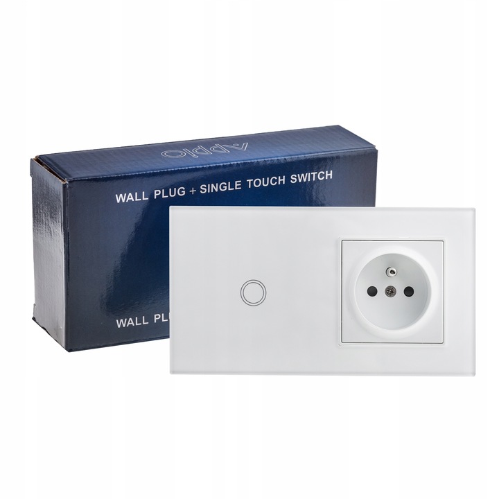 GNIAZDO ELEKTRYCZNE kontakt z bolcem WYŁĄCZNIK LED pojedynczy BIAŁY