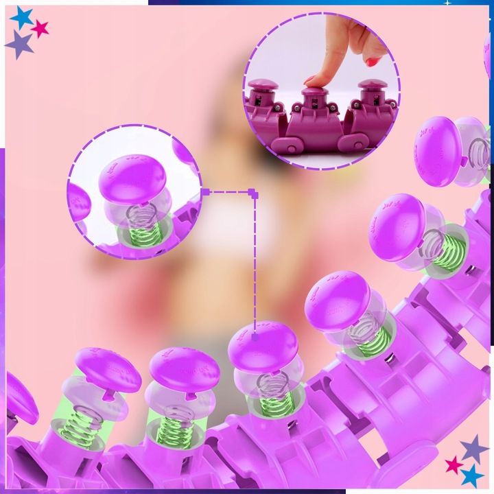 HULA HOP ODCHUDZAJĄCE z Obciążeniem Obciążnikiem Smart z Wypustkami HULAHOP