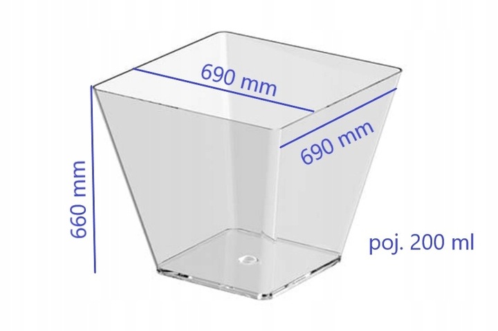 Pucharki do deserów na przekąski FINGERFOOD 200ml