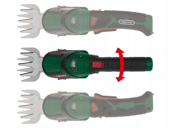 PARKSIDE Akumulatorowe Nożyce DO Trawy i krzewów 2w1 PGSA 4 B3 +