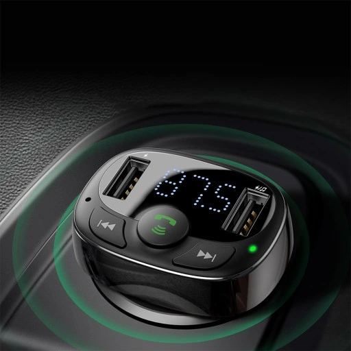 BASEUS ŁADOWARKA TRANSMITER FM BLUETOOTH BT MP3 2XUSB MICRO SD DO AUTA