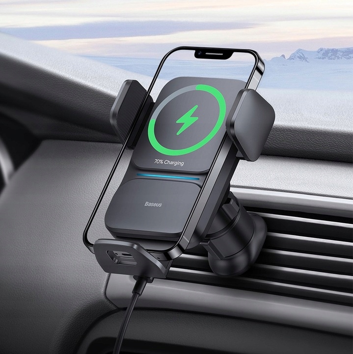 BASEUS UCHWYT SAMOCHODOWY ŁADOWARKA INDUKCYJNA 15W