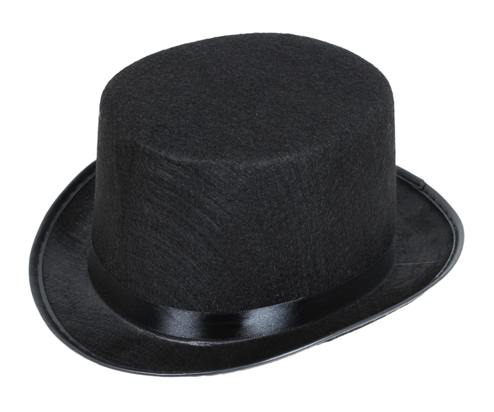 Kapelusz CYLINDER Maga magika czarny + różdżka Czarodziej Magik