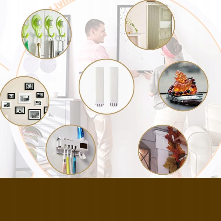 GWOŹDZIE SAMOPRZYLEPNE DO RAMEK DO WIESZANIA OBRAZÓW, DUŻE PASKI