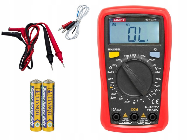 PROFESJONALNY MIERNIK CYFROWY MULTIMETR PRĄDU NAPIĘCIA LCD UNI-T