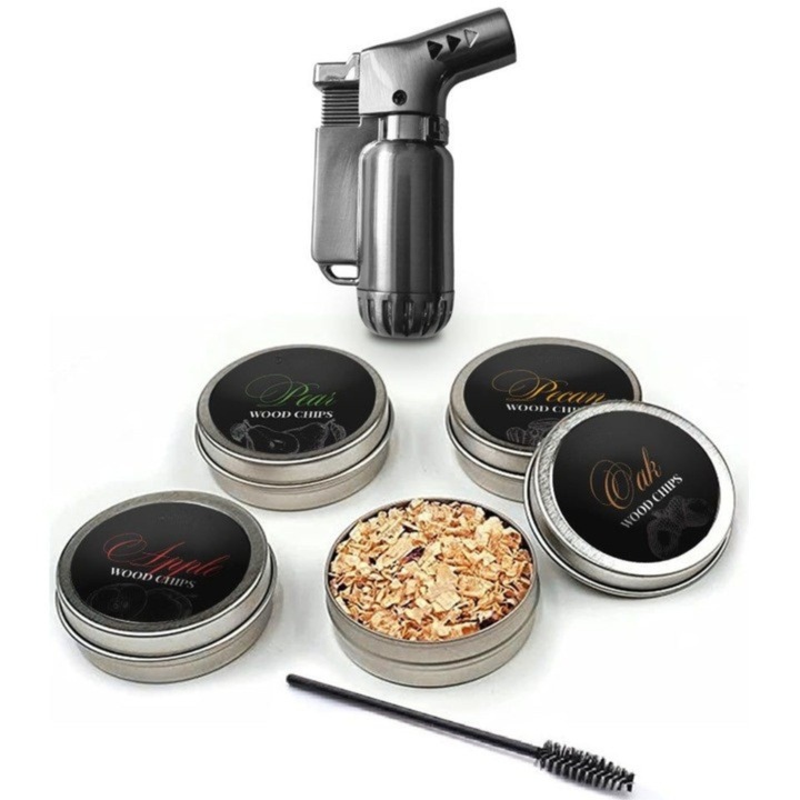 Zestaw do Wędzenia Whisky Smoker Gadżet Prezent dla Chłopaka Mężczyzny 8w1