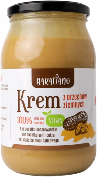 MASŁO ORZECHOWE PASTA 900ml PENAUT BUTTER 100% BEZ SOLI i CUKRU - SMOOTH