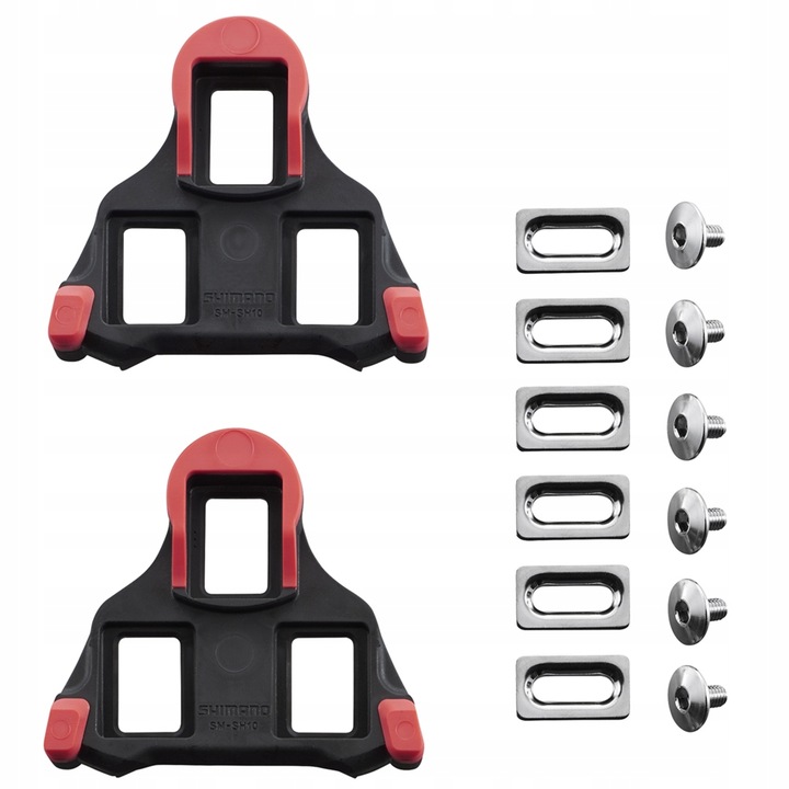 Bloki SH10 do pedałów Shimano SPD SL SM-SH10 czerwone bez luzu 0 stopni