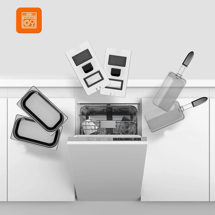 TRADYCYJNA FRYTOWNICA FRYTKOWNICA OLEJOWA PODWÓJNA 3600W 2x3L