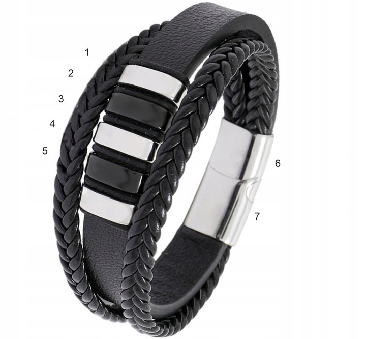 Bransoletka SKÓRZANA IMIONA RODZINY GRAWER