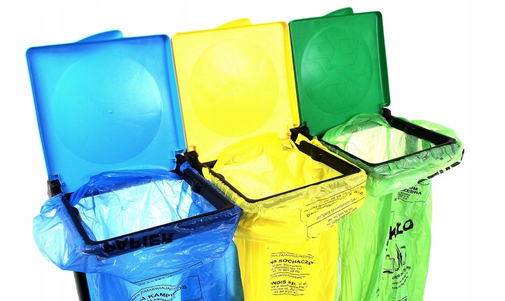 Stojak worki Segregacji Kosz Śmieci 3 Stanowiska