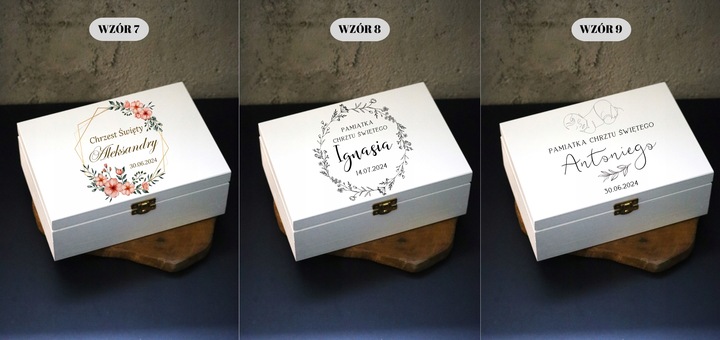 PREZENT NA CHRZEST ŚWIĘTY Pamiątka Chrztu Świętego BIAŁE PUDEŁKO Z BIBLIĄ