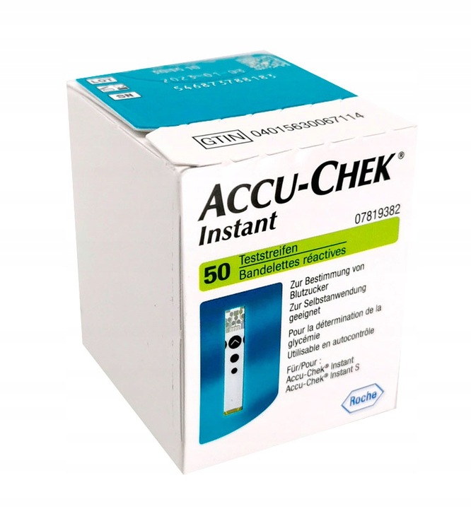 Paski Testowe do Glukometru ACCU-CHEK Instant Pomiaru Glukozy Strip 50 szt.