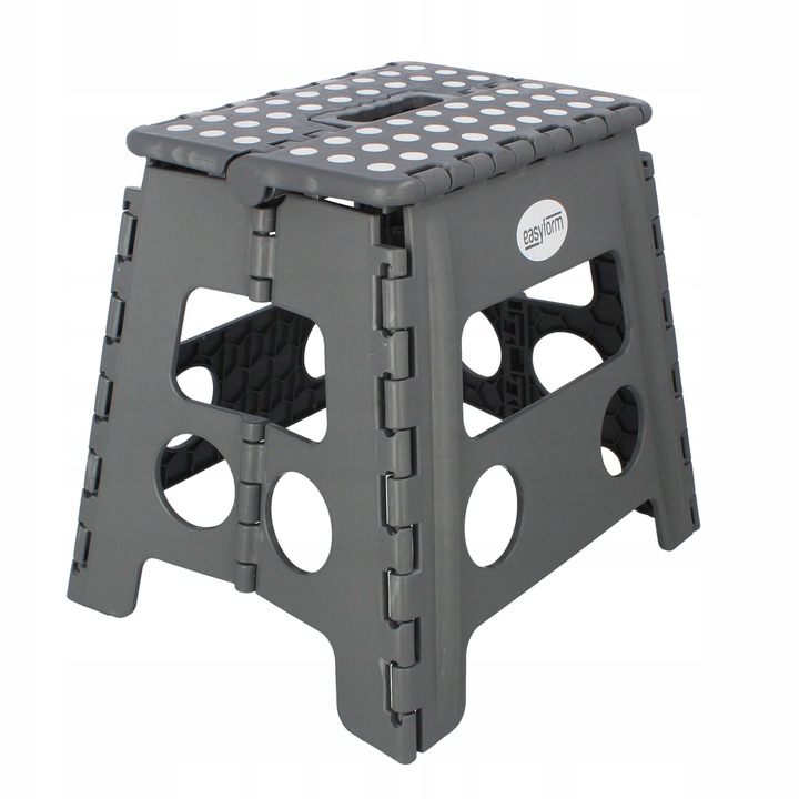 Taboret składany stołek podnóżek antypoślizgowy szary Easyform 32cm