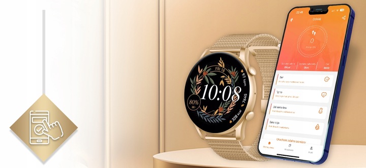 Smartwatch Zegarek Damski Wodooporny PL Menu Rozmowy Smart Watch 4 Paski