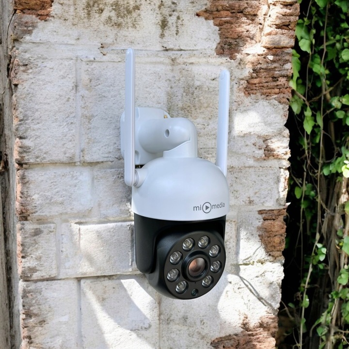 KAMERA ZEWNĘTRZNA OBROTOWA IP WiFi DO MONITORINGU 4X ZOOM ULTRA HD DETEKCJA