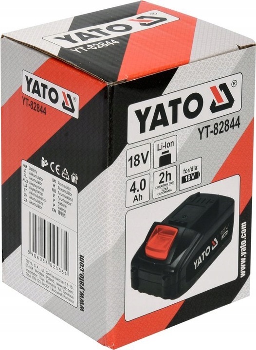 YATO AKUMULATOR BATERIA LITOWO JONOWA 4,0Ah 4Ah 18V YT-82844 DO ŁADOWARKI