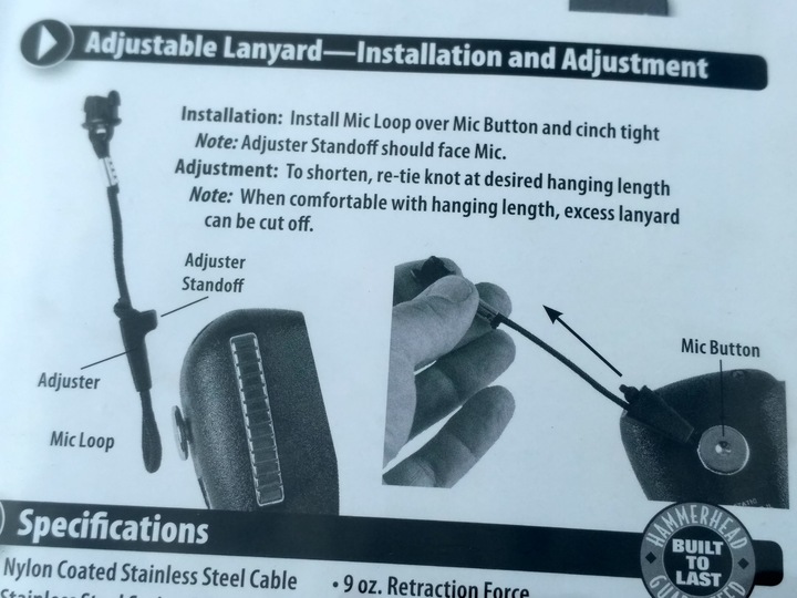 UCHWYT DO MIKROFONU WIESZAK Gear Keeper smycz USA