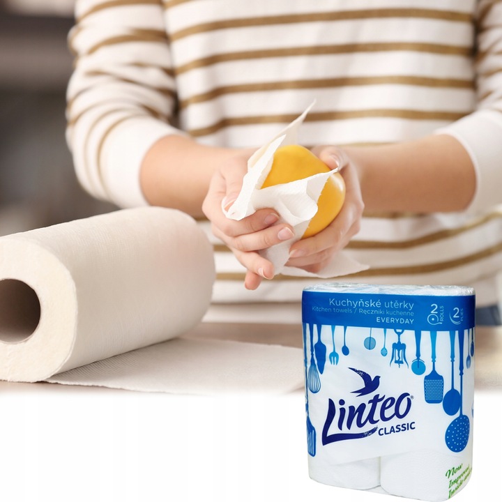 Ręcznik papierowy celuloza Linteo biały 12x2 szt