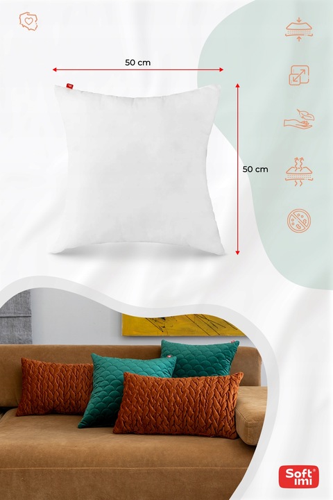 PODUSZKA JASIEK 50X50CM WKŁAD ANTYALERGICZNY DO PODUSZKI DEKORACYJNEJ