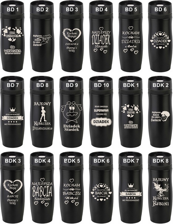 KUBEK TERMICZNY Z GRAWEREM Grawer PREZENT