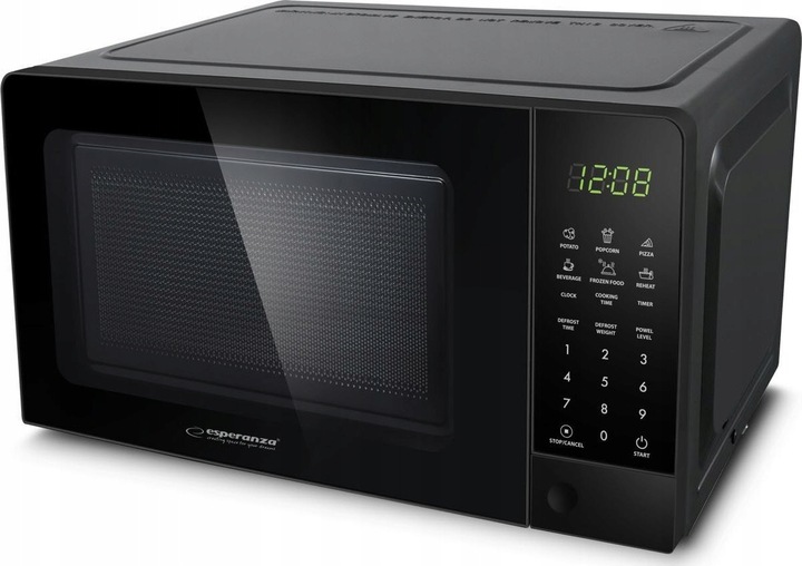 CZARNA MIKROFALA KUCHENKA MIKROFALOWA HORNEADO MAŁA 20L NIEZAWODNA 700W