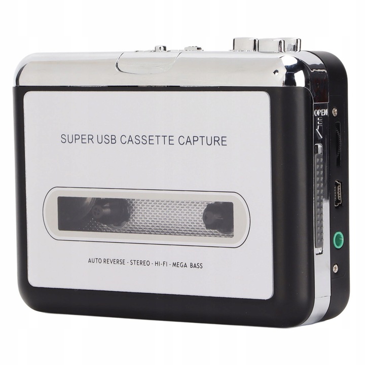 PRZENOŚNY ODTWARZACZ KONWERTER KASET MAGNETOFONOWYCH DO MP3 USB