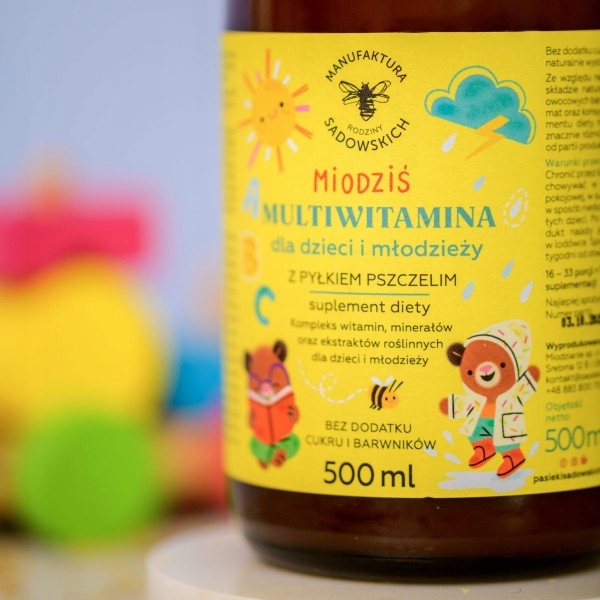 Multiwitamina dla dzieci i młodzieży z pyłkiem pszczelim Miodziś