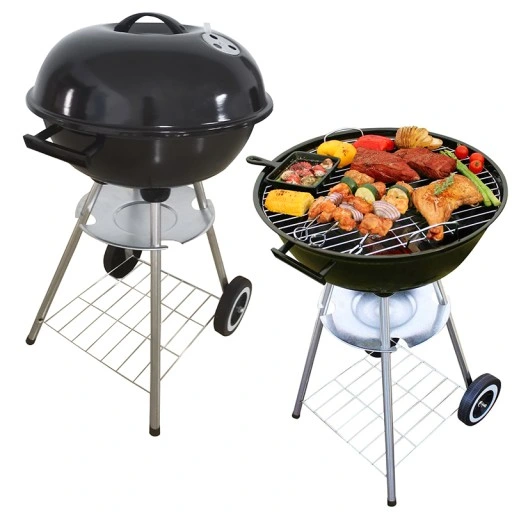 Grill Ogrodowy węglowy na brykiet Zamykany POKRYWA BBQ KETTLE półka