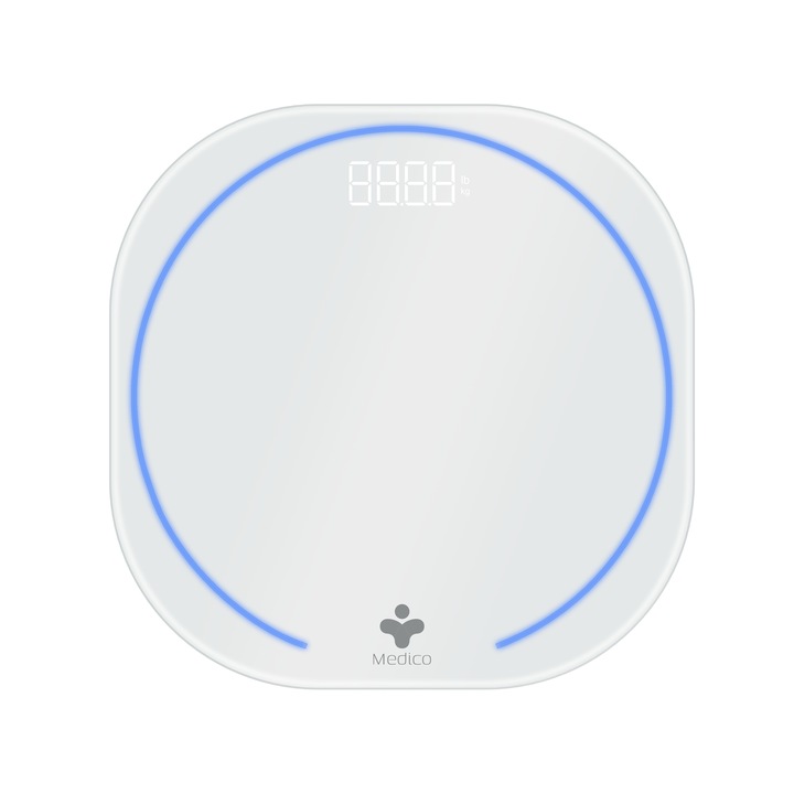WAGA ŁAZIENKOWA ELEKTRONICZNA MEDICO, SMART, APLIKACJA PO POLSKU, BMI