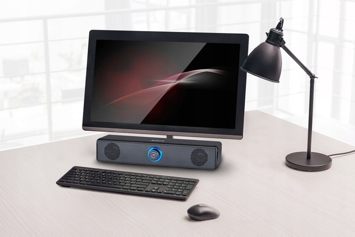 SOUNDBAR Głośniki Komputerowe do Laptopa USB LED Pokrętło Głośności