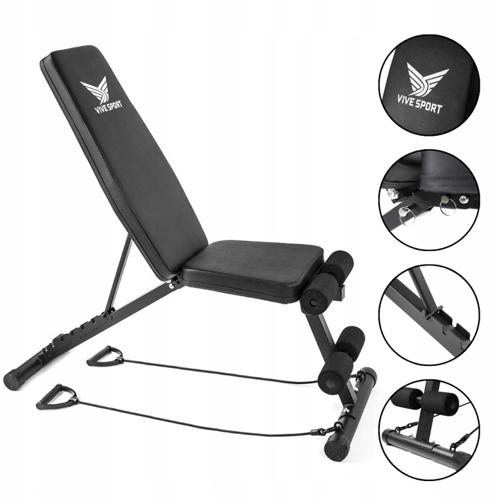 PROFESJONALNA WYTRZYMAŁA ŁAWKA TRENINGOWA DO ĆWICZEŃ ŁAWECZKA REGULOWANA