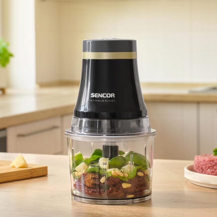 ROZDRABNIACZ SIEKACZ DO WARZYW ŻYWNOŚCI ELEKTRYCZNY SENCOR 500 ML 400