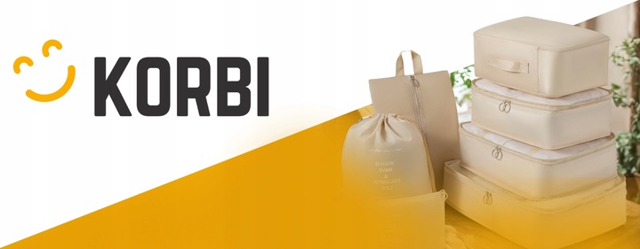 ZESTAW ORGANIZERÓW ORGANIZER PODRÓŻNY WALIZKI SZAFY UBRAŃ KOMPLET 8szt BEŻ