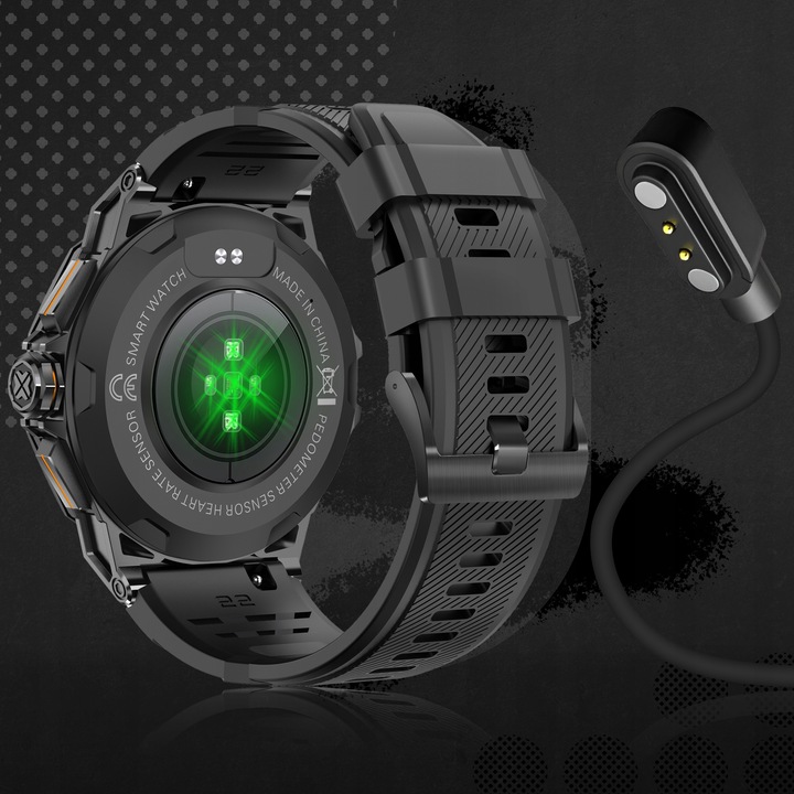 SMARTWATCH ZEGAREK MĘSKI MENU PL SPORT PULS ROZMOWY SMART WATCH
