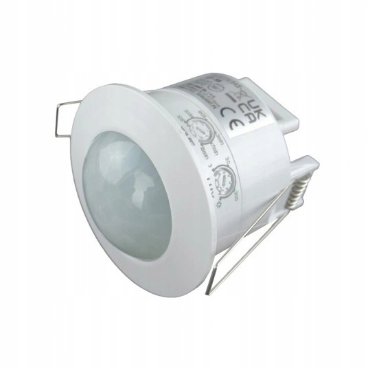 Czujnik Ruchu PIR 600W Sensor Czujka Sufitowa Wpuszczany 360st. Zasięg