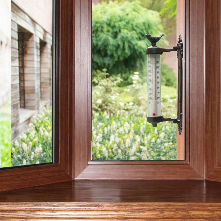 Dekoracyjny termometr ŻELIWNY trwały RETRO duże cyfry stylowy na